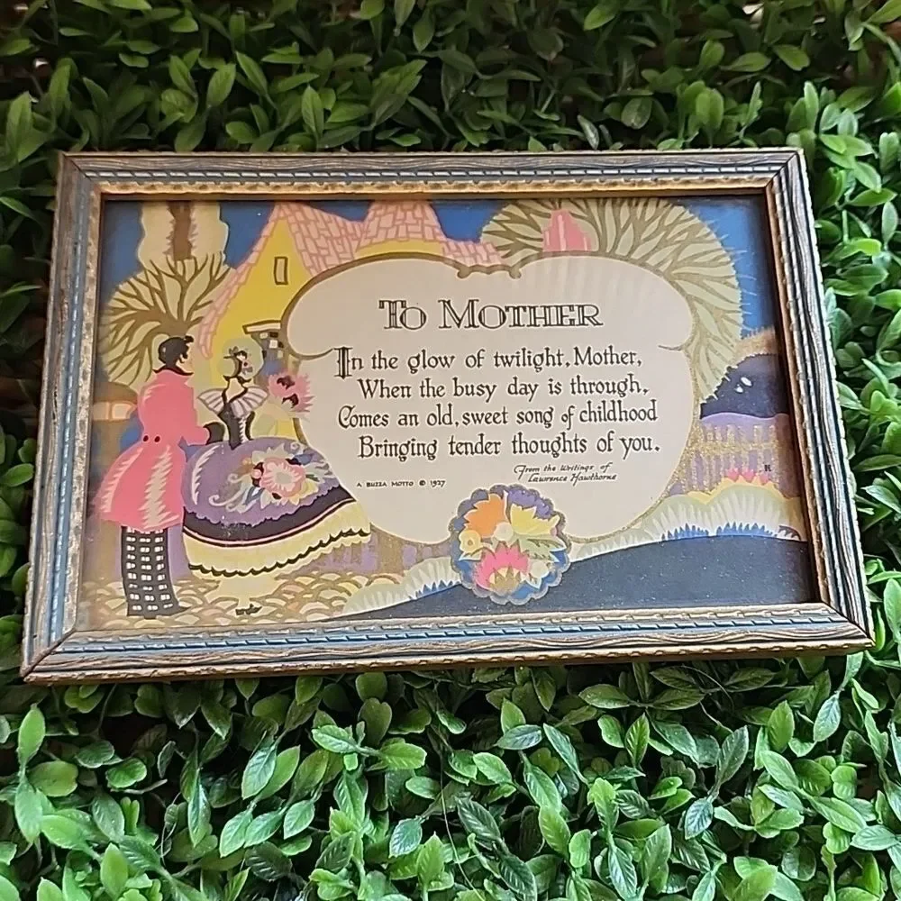 Art Deco Framed Print To Mother From The Writings Of Lawrence Hawthorne